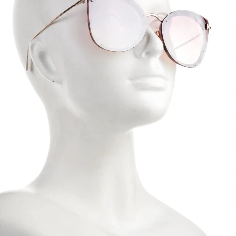 TOM FORD Charlotte Sunglasses Cat-Eye Brown Gold Tortoiseshell Gradient Lenses